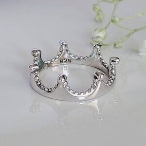 Crown Ring, Sterling Silver Women Ring, 925 Stamped, Thumb Band, non tarnish,